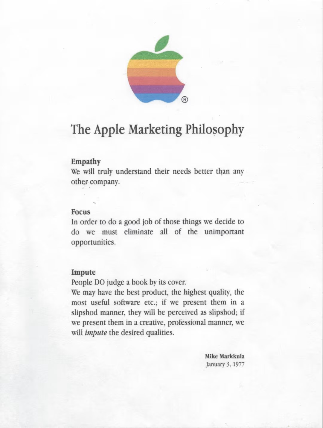 blivale_image_Apple Marketing Philosophy by Mike Markkula image blivale_image_Apple Marketing Philosophy by Mike Markkula Il manifesto di marketing di Apple: i 3 principi che hanno fatto la differenza